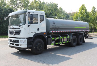 工程灑水車廠家_國六東風華神22.3方后雙橋灑水車